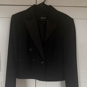 Madewell Double-Breasted Black Blazer tuxedo   Regular fit   Body length  22 in